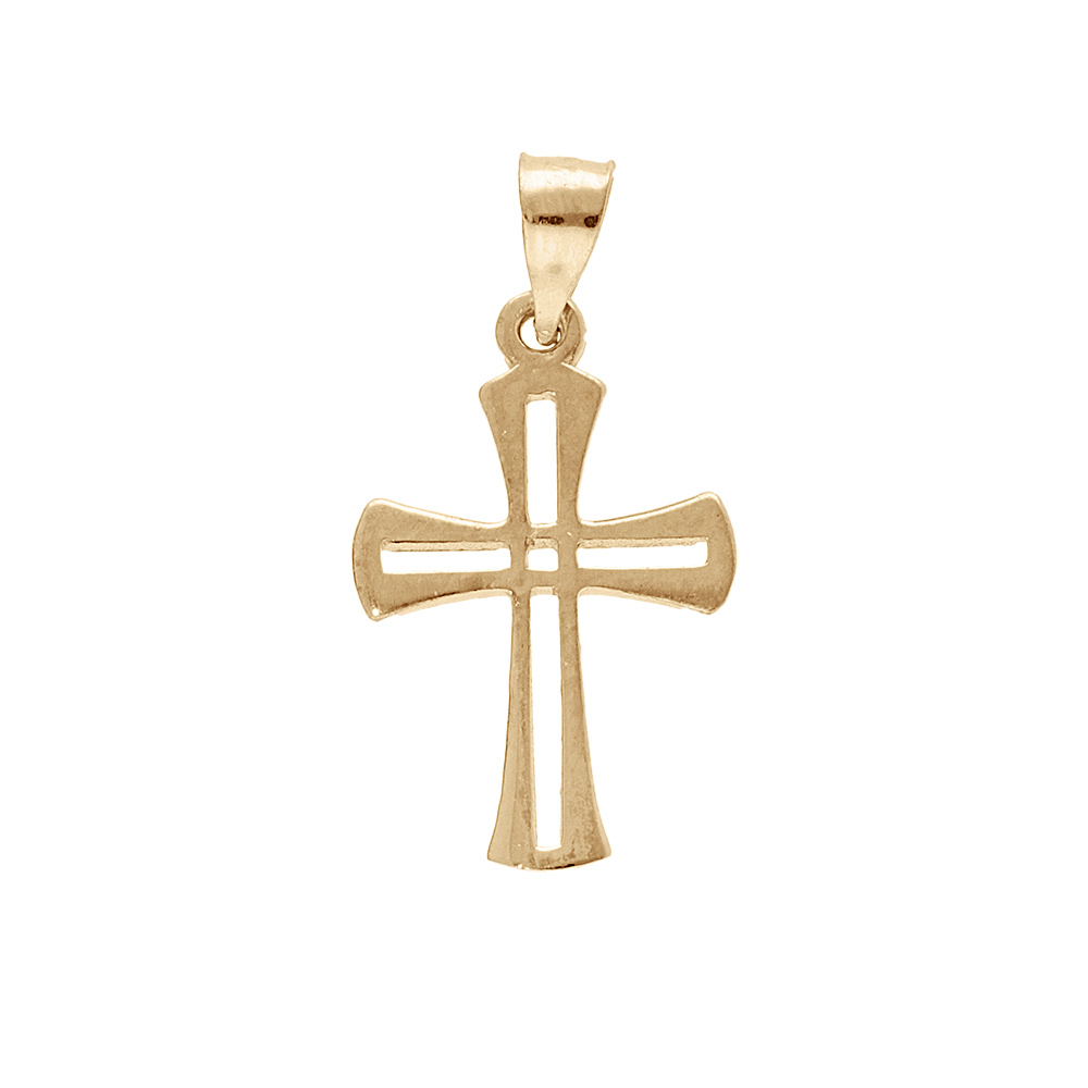 Pendentif en plaqu� or croix 15x10mm - Vue 1