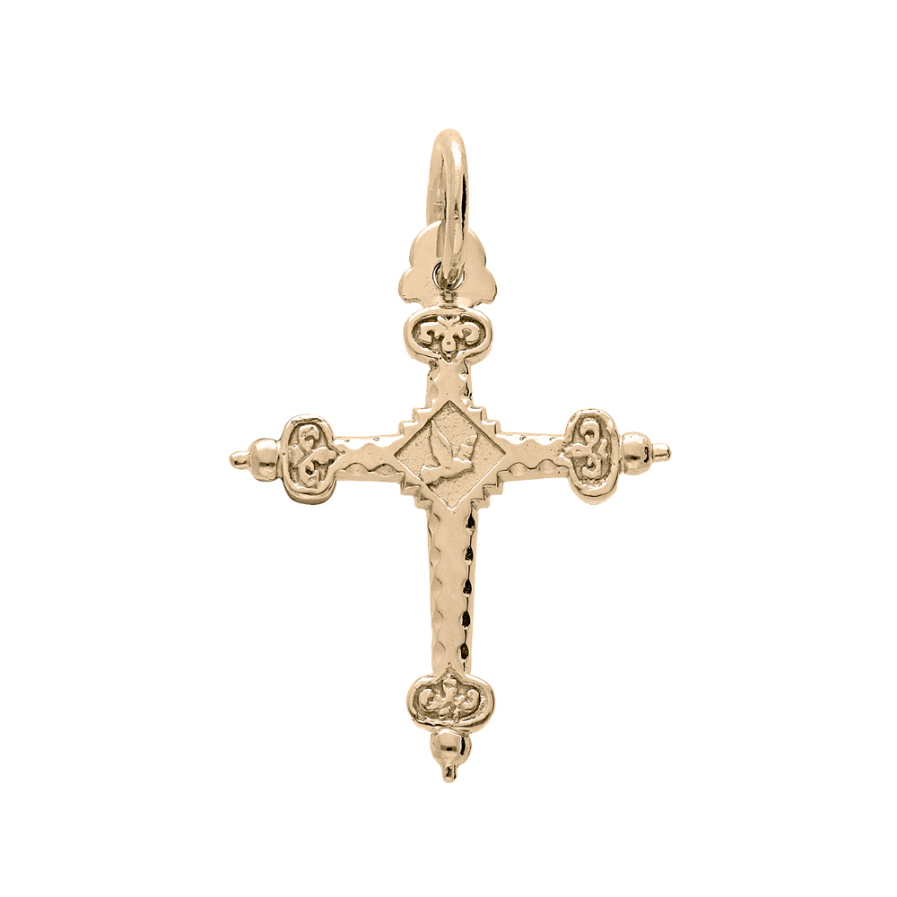 Pendentif en plaqu� or croix de Savoie petit mod�le motif recto/verso - Vue 1