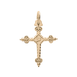 Pendentif en plaqu or croix de savoie petit modle motif recto/verso - Vue 1