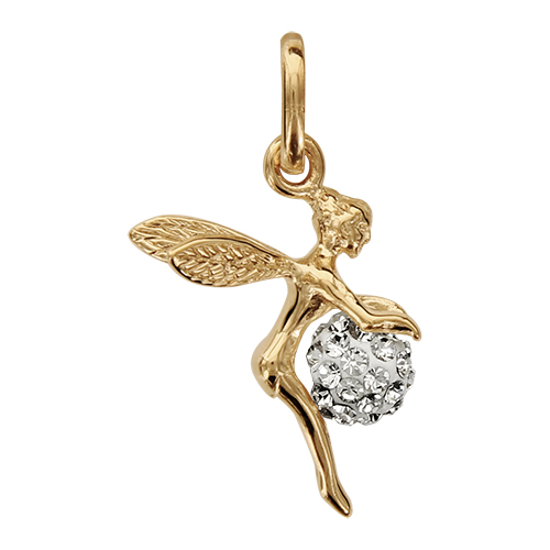 Pendentif Fée Qui Danse – Cordon Coton Rose, Neuf Sous Blister