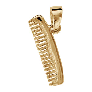 Pendentif en plaqué or peigne - Vue 1