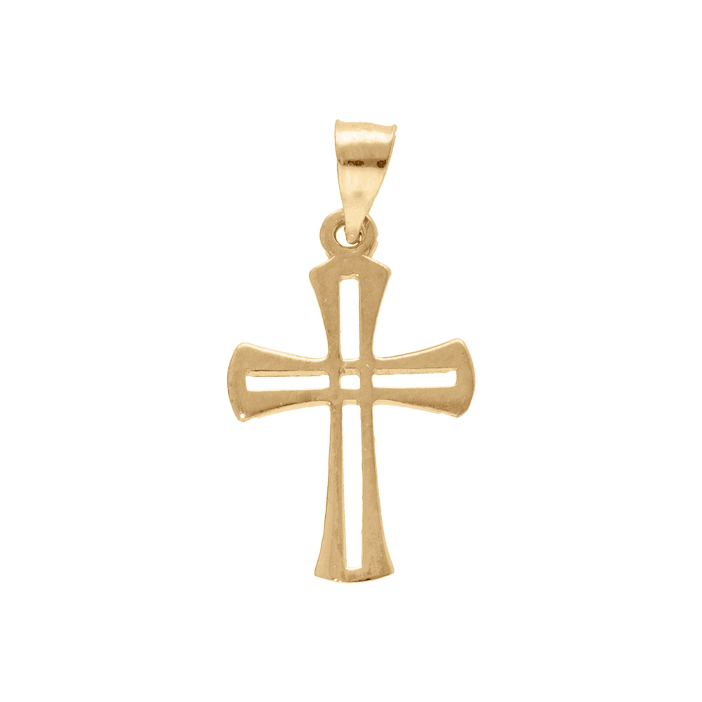 Pendentif en vermeil croix ajour�e - 15x10mm - Vue 1