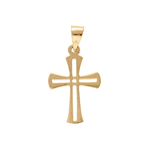 Pendentif en vermeil croix ajoure - 15x10mm