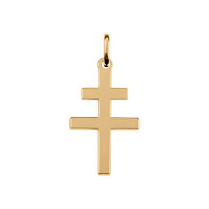 Pendentif en vermeil croix de lorraine - Vue 1