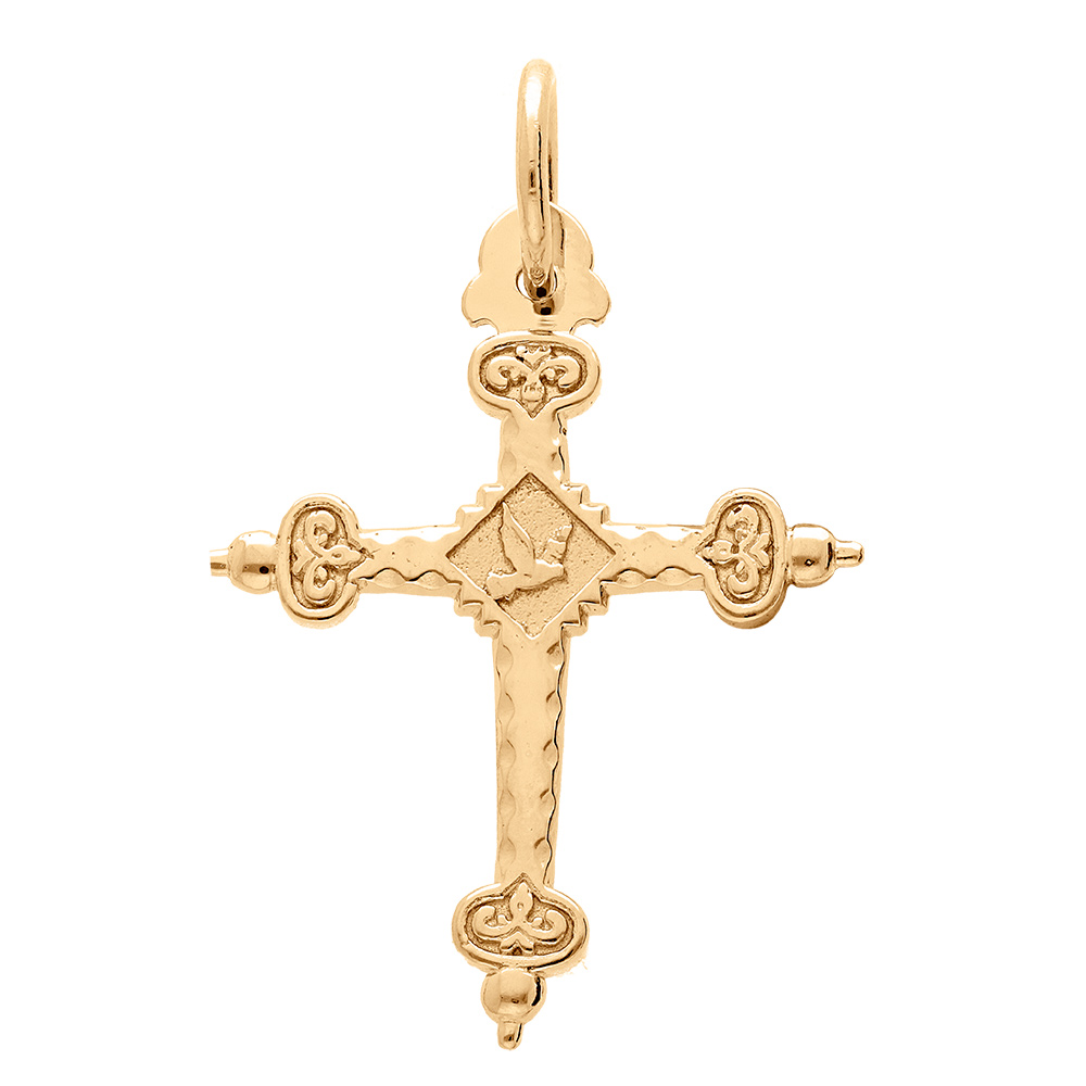 Pendentif en vermeil croix de savoie -  32 mm x 25 mm - Vue 1
