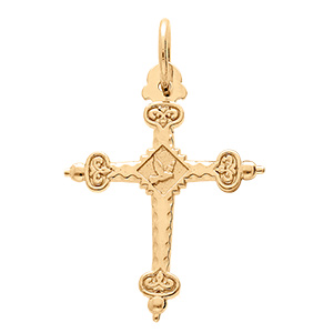 Pendentif en vermeil croix de savoie -  32 mm x 25 mm