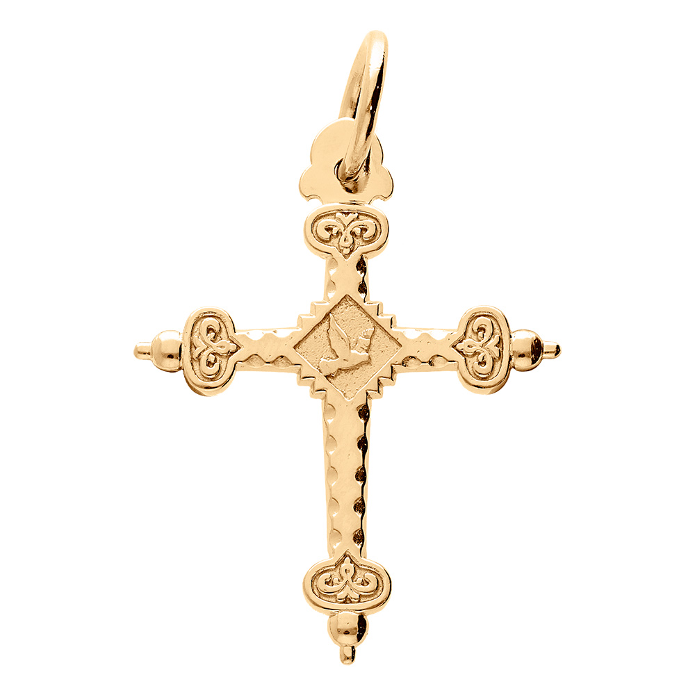Pendentif en vermeil croix de savoie  - 42 mm x 34 mm - Vue 1