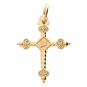 Pendentif en vermeil croix de savoie  - 42 mm x 34 mm