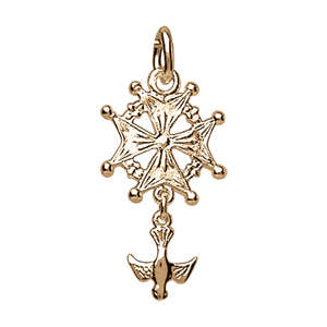 Pendentif en vermeil croix huguenote md homme - Vue 1