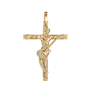 Pendentif en vermeil croix rock - hauteur 33mm