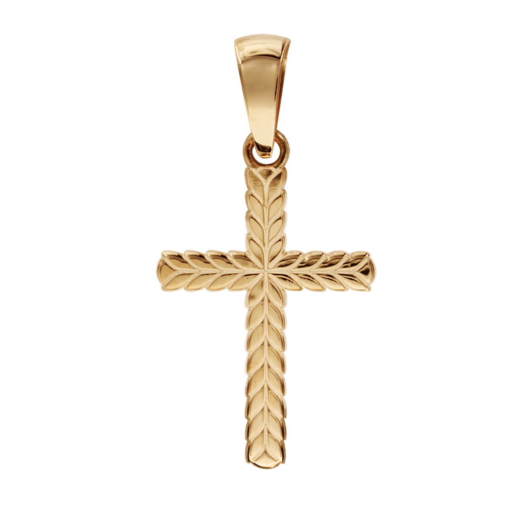 Pendentif en vermeil croix tress�e - Vue 1
