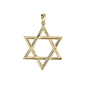 Pendentif en vermeil étoile de david - Vue 1