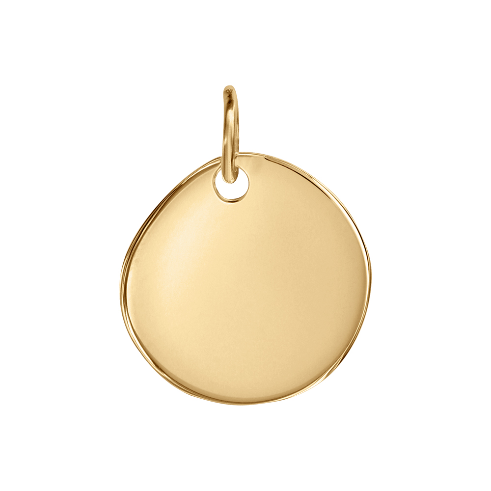 Pendentif en vermeil galet � graver - Vue 1