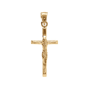 Pendentif en vermeil J�sus Christ sur croix - 20mm x 10mm
