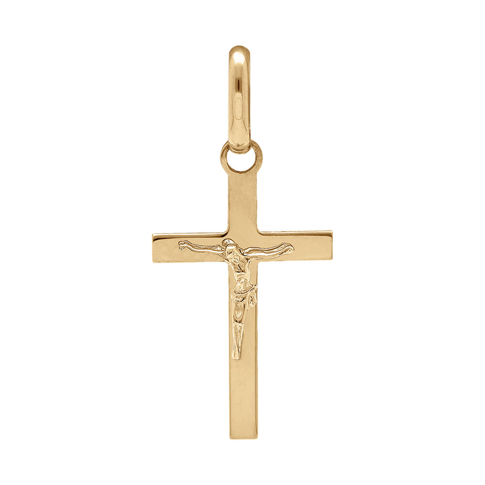 Pendentif en vermeil J�sus Christ sur croix - petit mod�le - Vue 1