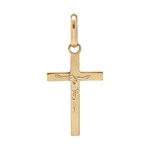 Pendentif en vermeil J�sus Christ sur croix - petit mod�le