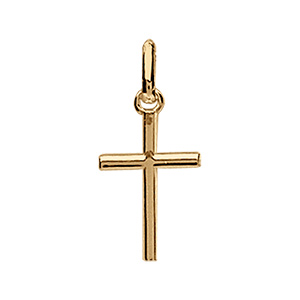 Pendentif en vermeil moyenne croix fine 18mm - Vue 1