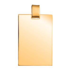 Pendentif en vermeil plaque G.I. rectangulaire dimensions 40mm X 58mm - Vue 1