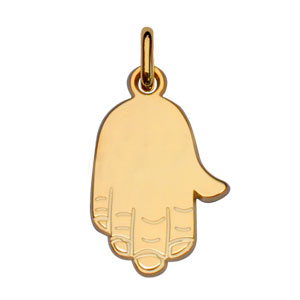 Pendentif plaqué or main de khamsa - Vue 1