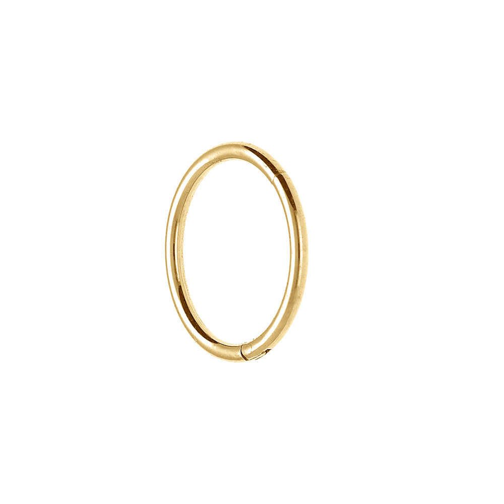 Piercing en acier dor� anneau helix tragus daith - Vue 1