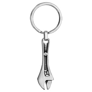 Porte clef en acier clef  molette - Vue 1