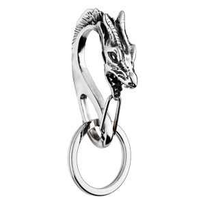 Porte clef en acier dragon - Vue 1