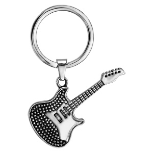 Porte clef en acier guitare avec picots - Vue 1