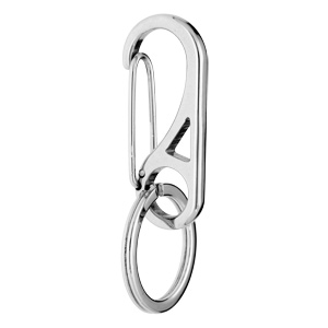 Porte clef en acier systeme seul - Vue 1