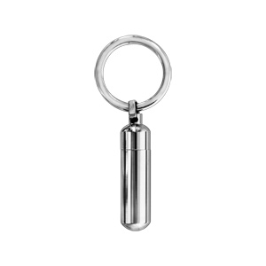 Porte-clef en acier tube vissé ouvrable pour secret - Vue 1
