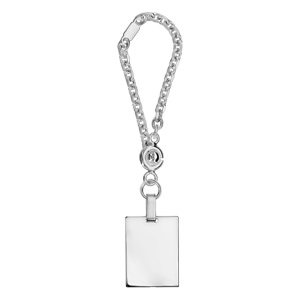 Porte-clef en argent avec plaque G.I. dimensions 19m X 25mm - Vue 1