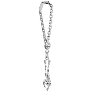 Porte-clef en argent plongeur - Vue 1