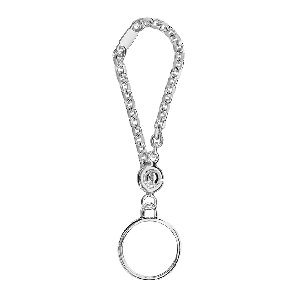 Porte-clef porte pi�ce en argent diam�tre 18,4mm - Vue 1