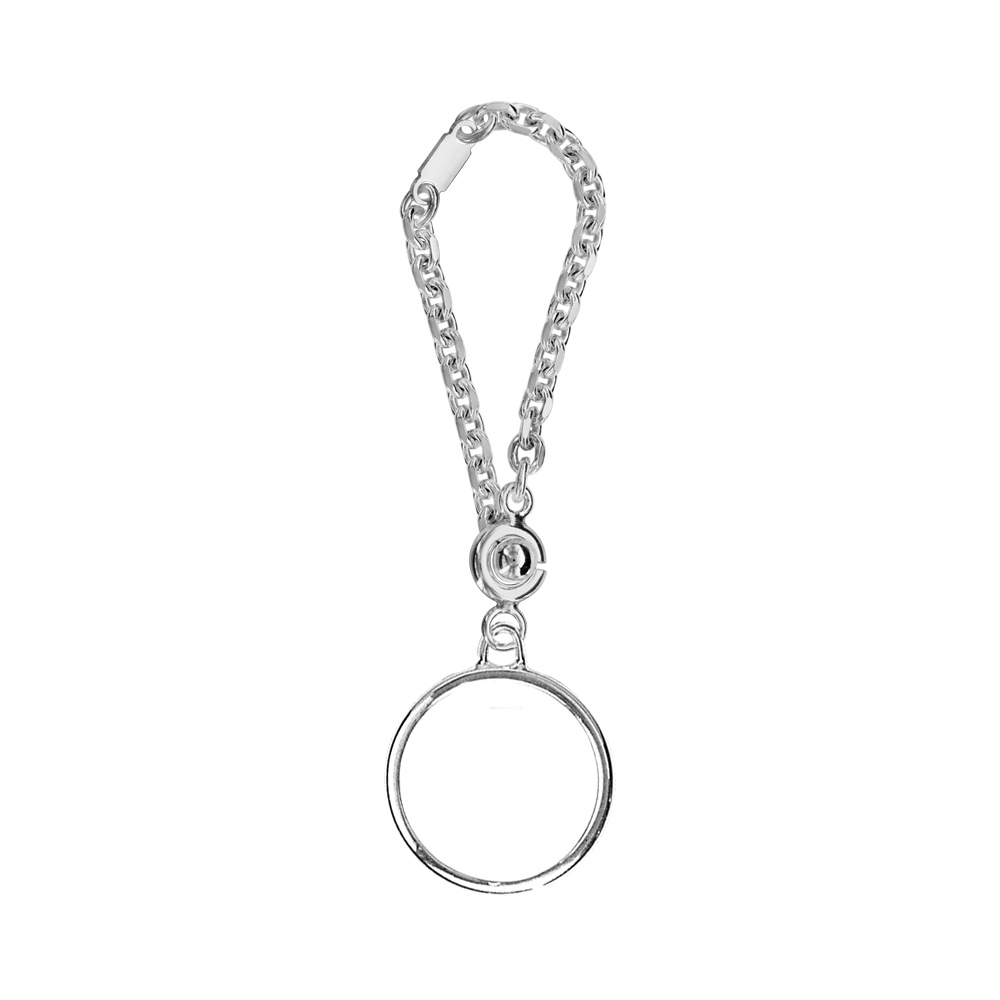 Porte-clef porte pi�ce en argent diam�tre 23,5mm - Vue 1