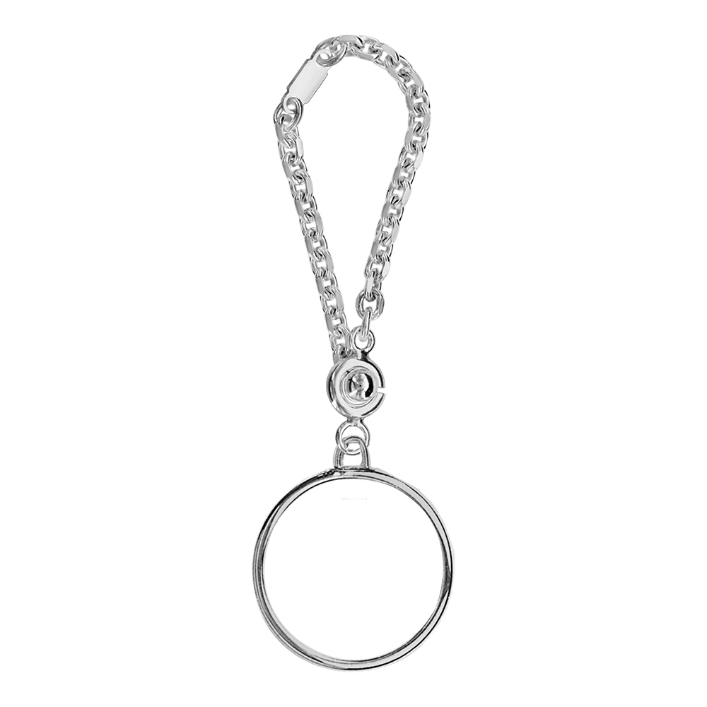 Porte-clef porte pi�ce en argent diam�tre 27,4mm - Vue 1
