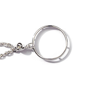 Porte-clef porte pice en argent diamtre 27,4mm - Vue 1