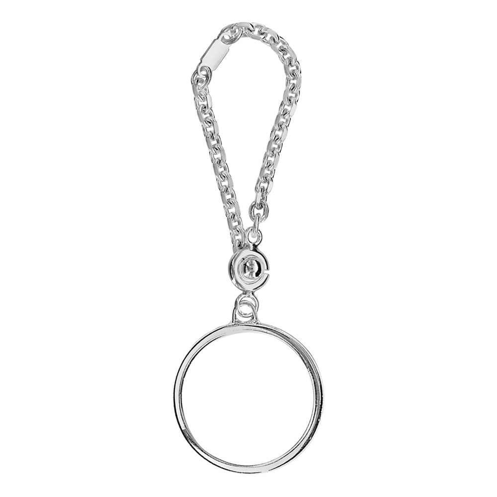 Porte-clef porte pi�ce en argent diam�tre 29,1mm - Vue 1