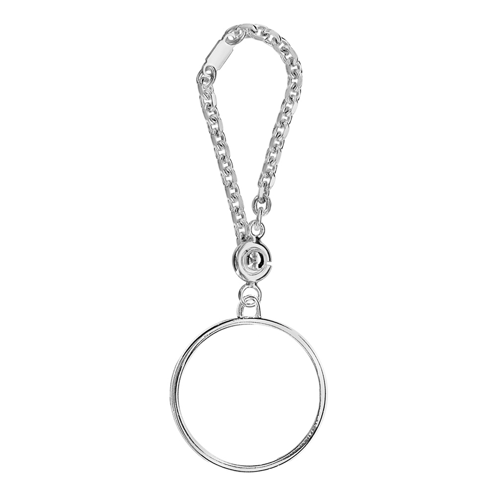 Porte-clef porte pi�ce en argent diam�tre 31,2mm - Vue 1