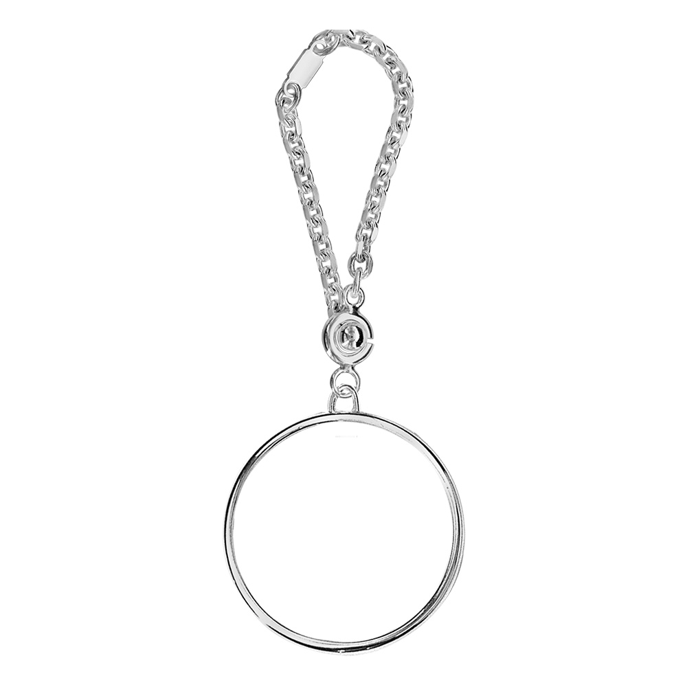 Porte-clef porte pi�ce en argent diam�tre 37,5mm - Vue 1