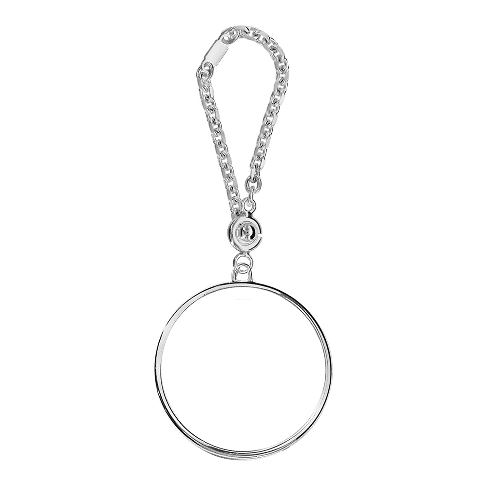 Porte-clef porte pi�ce en argent diam�tre 41,3mm - Vue 1
