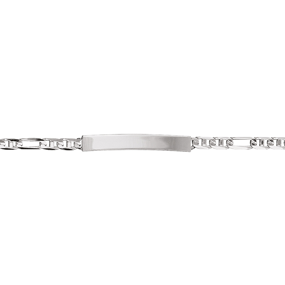 Gourmette pour bébé en argent maille marine 1+2 longueur 12cm+2cm de rallonge