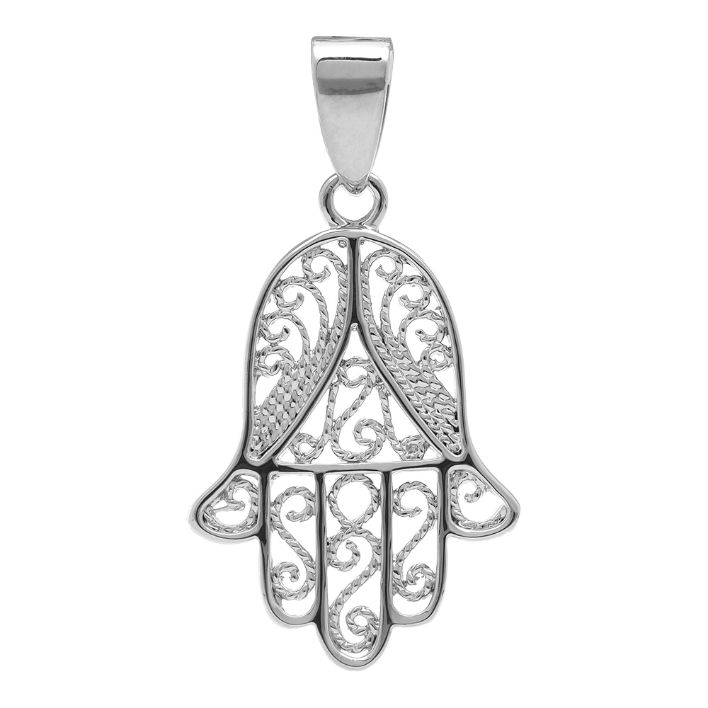 Pendentif en argent main de Fatma ouvragée très petit modèle