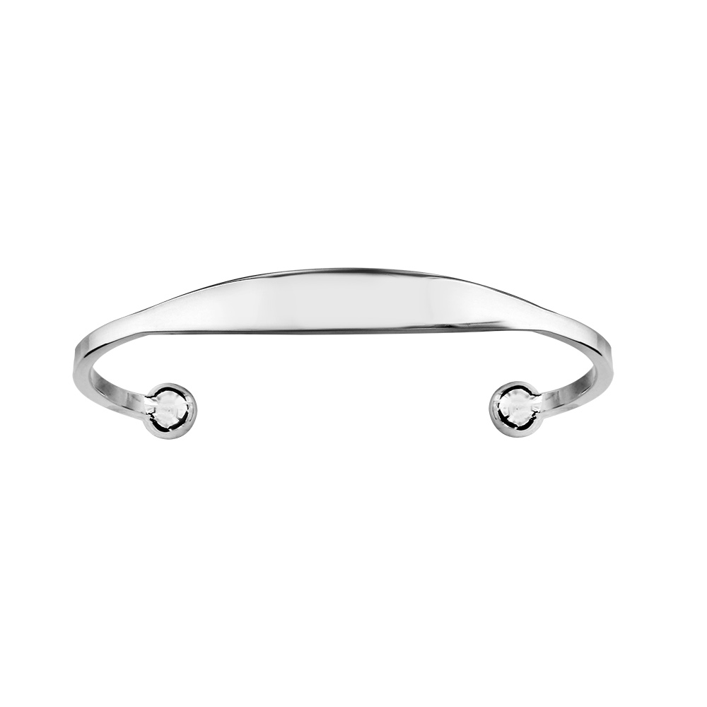 Bracelet jonc en argent esclave - petit modèle - diamètre 51mm