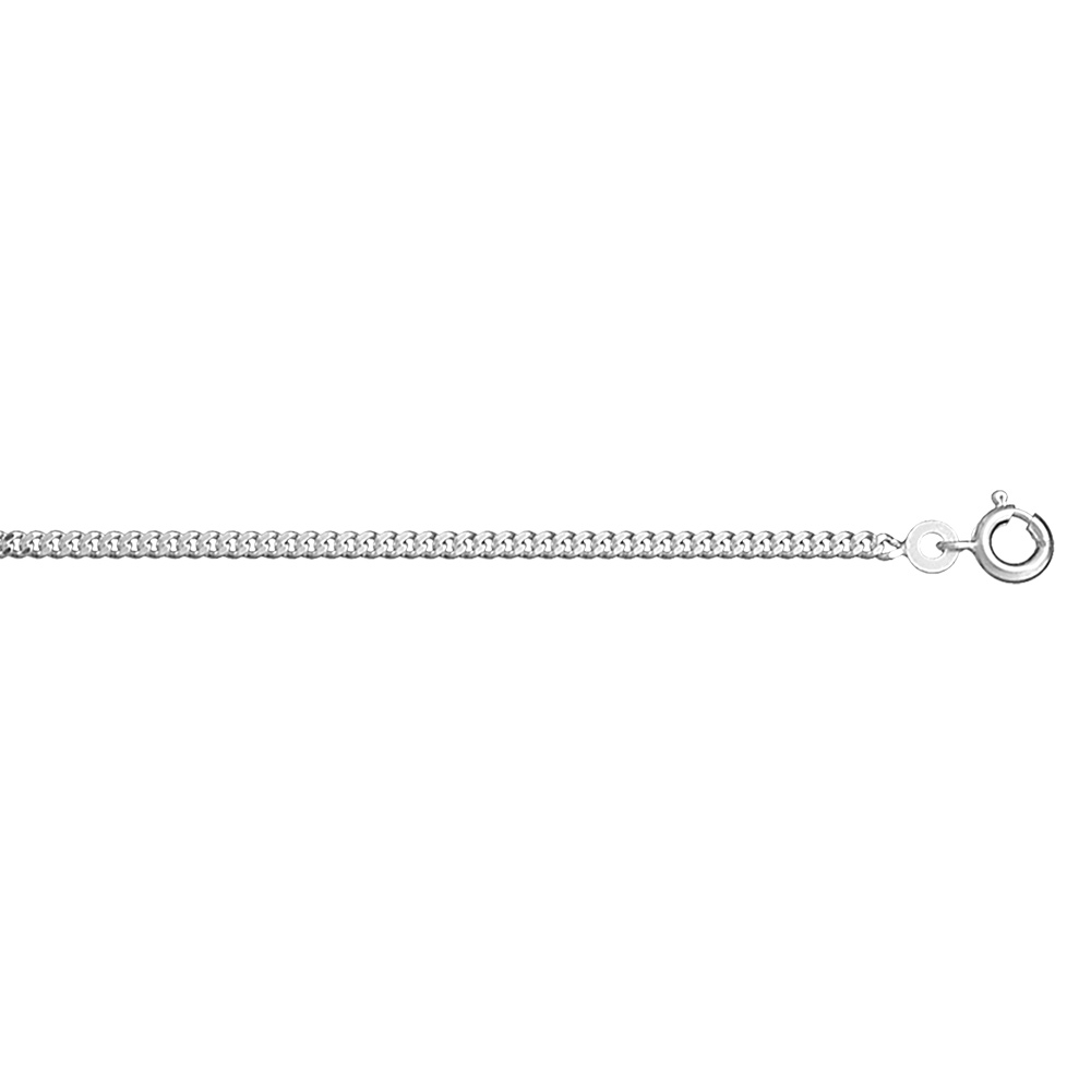 Chaîne en argent maille serrée largeur 2,1mm et longueur 55cm