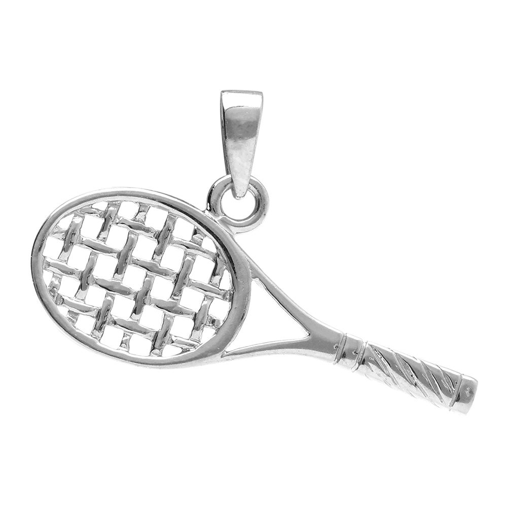 Pendentif en argent raquette de tennis Pendentif en argent raquette de tennis