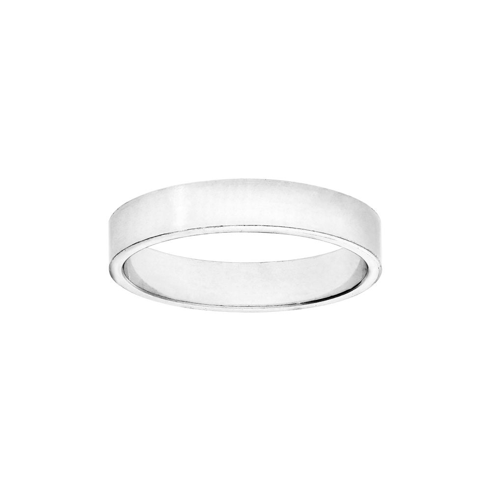 Alliance ruban en argent 4mm