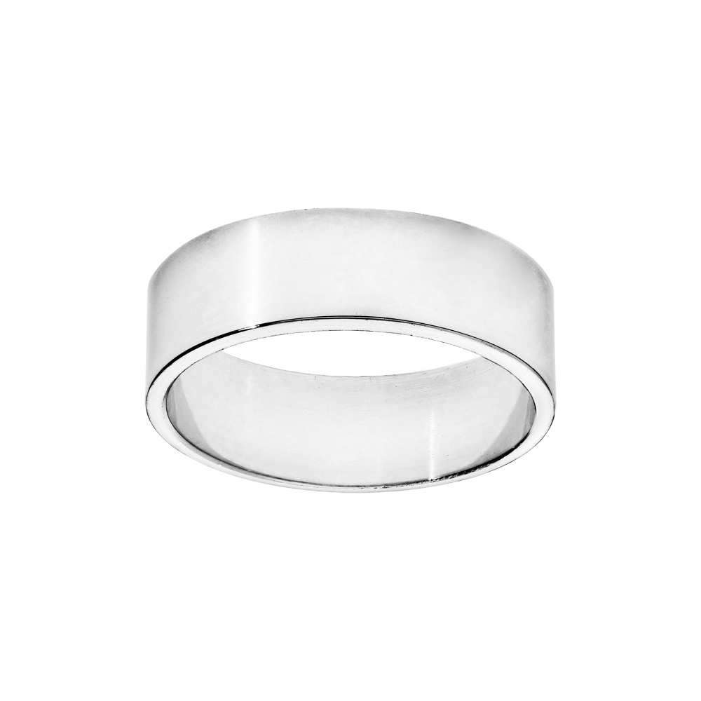 Alliance ruban en argent 7mm