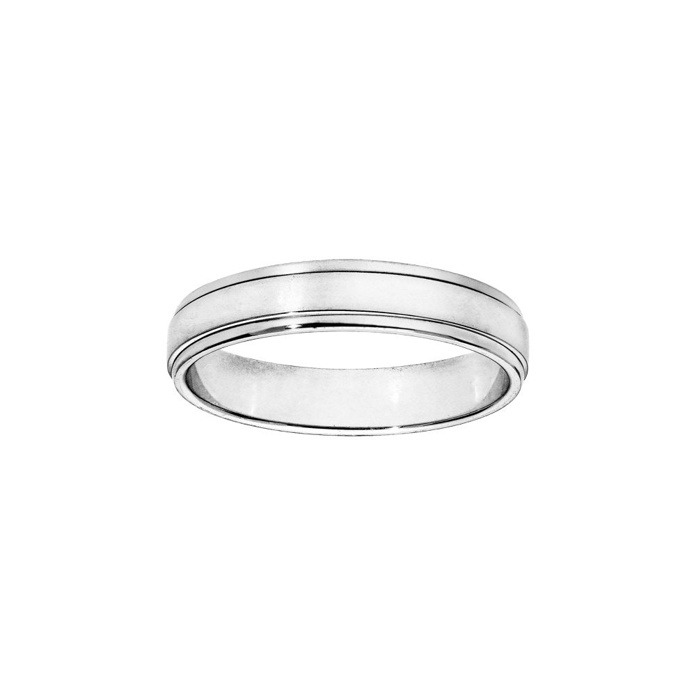 Alliance en argent 4 mm avec bords godrons