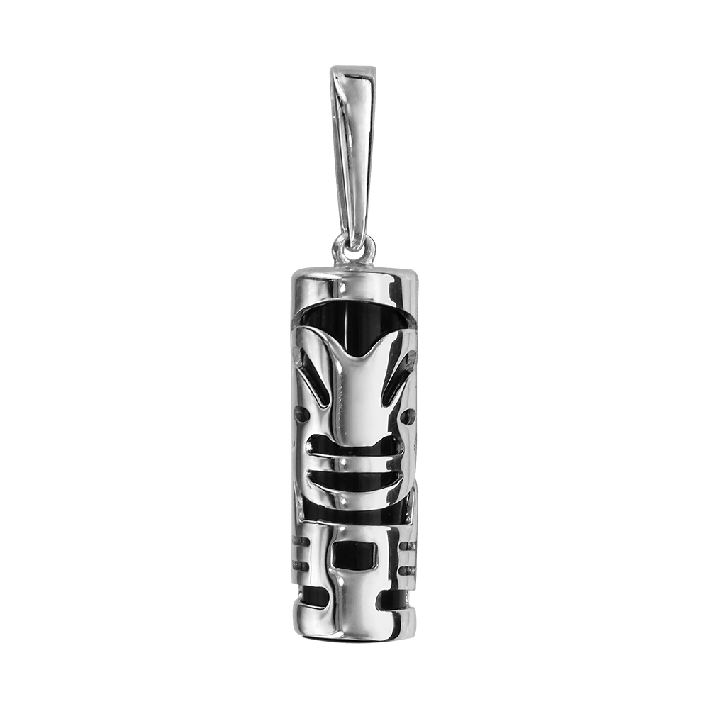 Pendentif en argent tiki amour - symbole de Protection, Passion et Énergie Protectrice