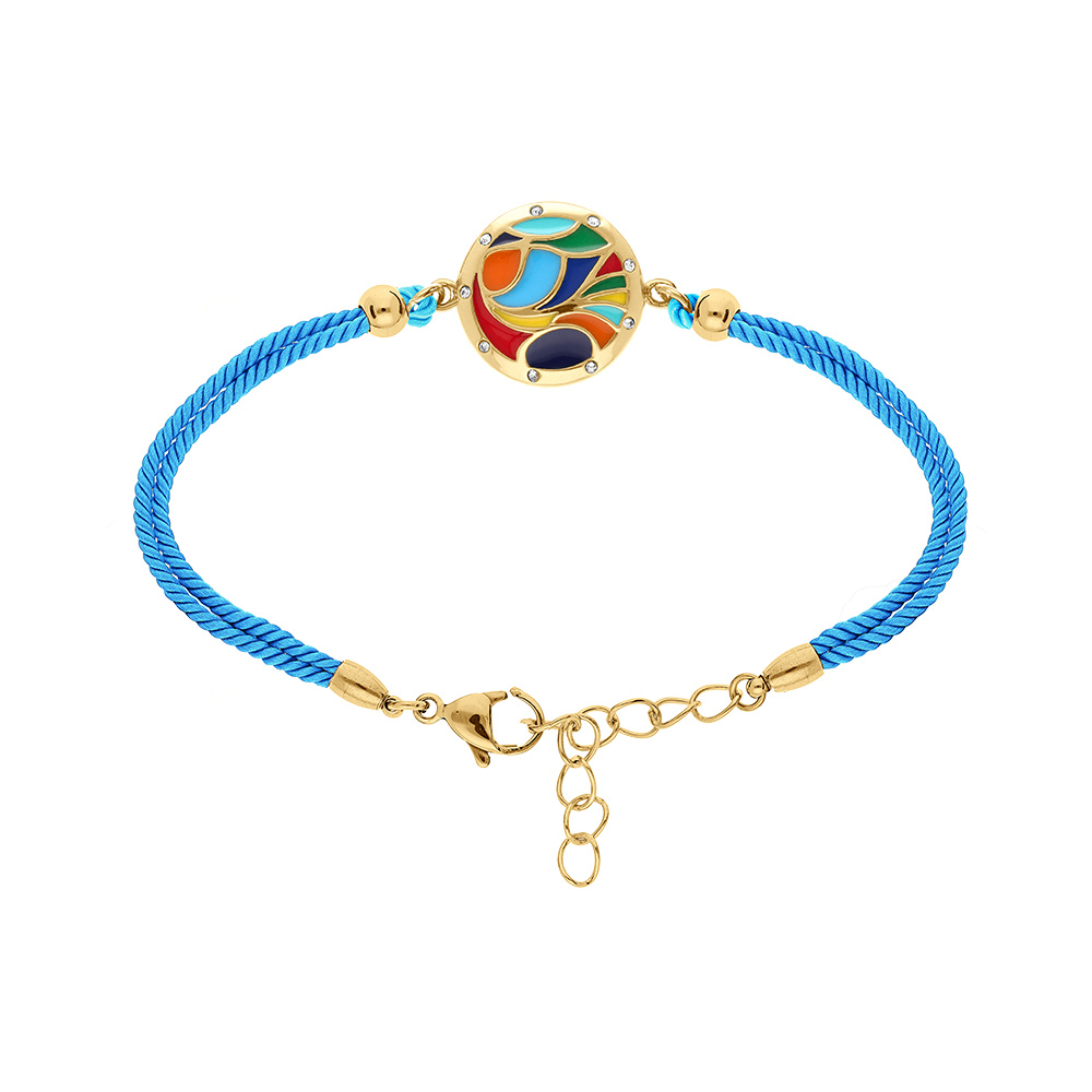 Bracelet Stella Mia: Harmonie Solaire Bleu Azur - 16+3cm