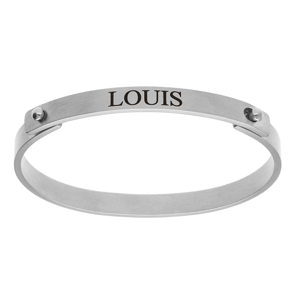 Bracelet  en acier rigide à graver   style menotte - 63mm